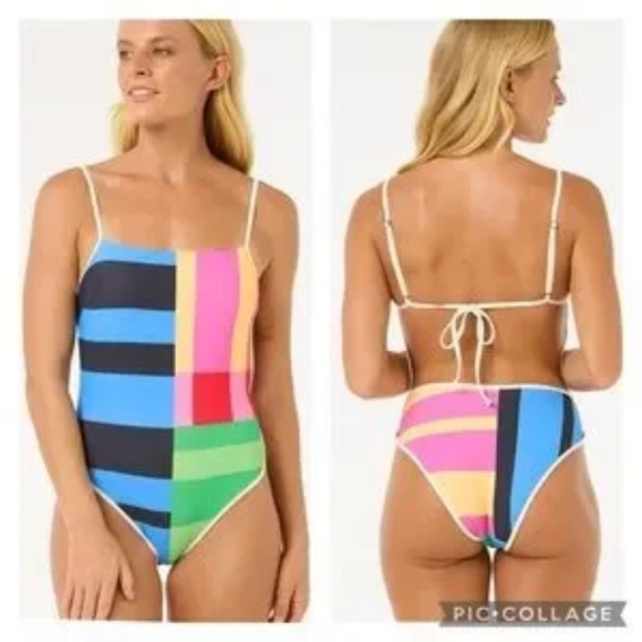 Rip Curl Las Dalias Good One Piece Swimsuit, SMALL - Picture 1 of 2